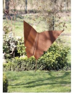 Metall-Origami "Schmetterling", groß, rostig